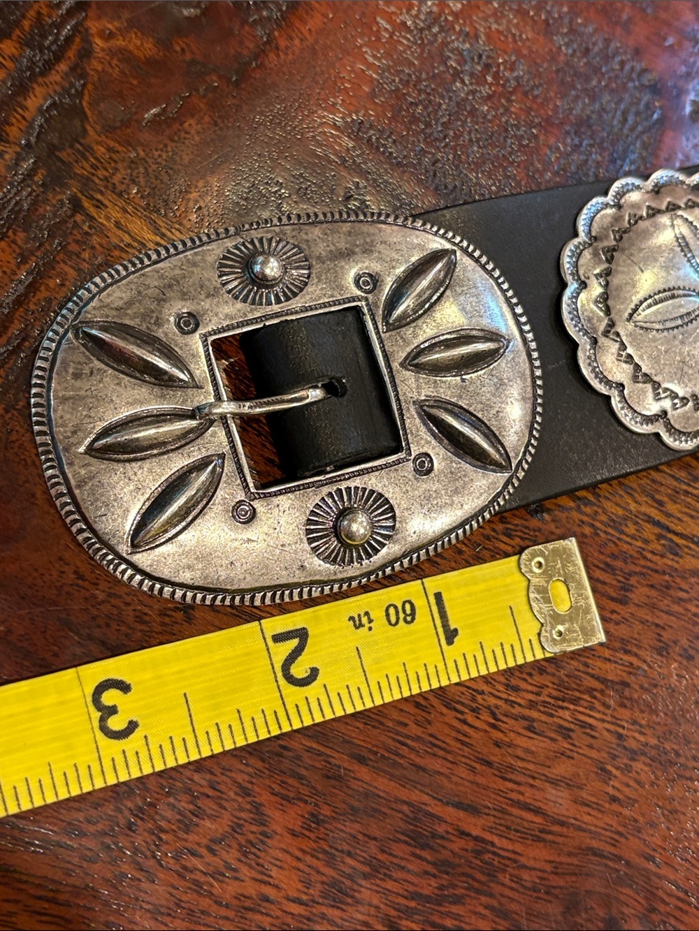 Ralph Lauren Collection Black Leather Western Concho Belt size Small - Picture 13 of 16